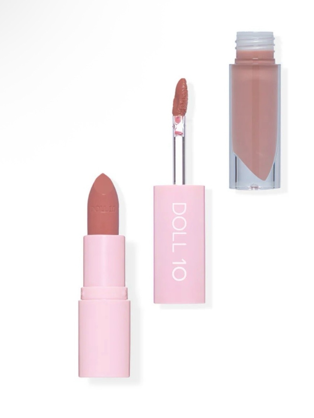 Doll 10 Nude Pink Lipstick & Gloss Duo - petal kiss